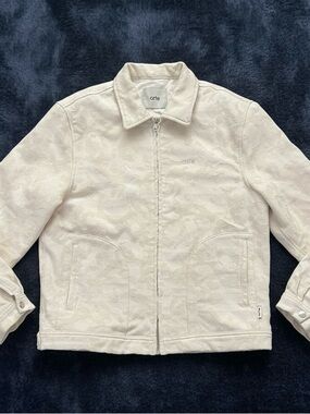 Arte Women's Cream Camo Jacquard Full Zip Jacket - Size Medium
 b91